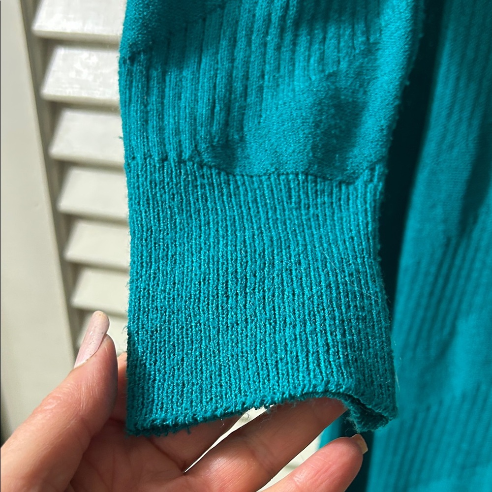 Vintage 90s Keith Adams sz6 Teal LS Dress.Estate item.$$$ on another site - Picture 13 of 15